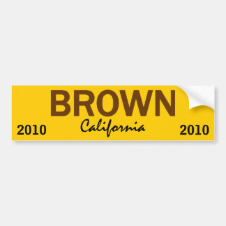 BROWN - California - 2010 Bumper Sticker