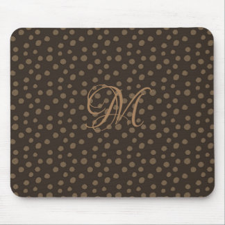Brown & Camel Monogram  Mouse Mat