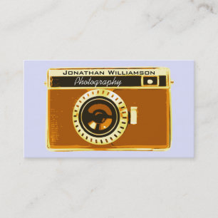 Brown Camera Photography Business Cards