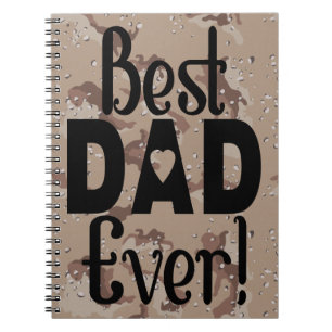 Brown Camo   Best Dad Ever Gift Notebook