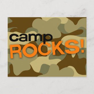 Brown Camo CAMP ROCKS! Postcard