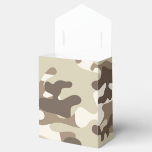 Brown Camo Design Favour Box
