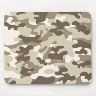 Brown Camo Design Mouse Mat