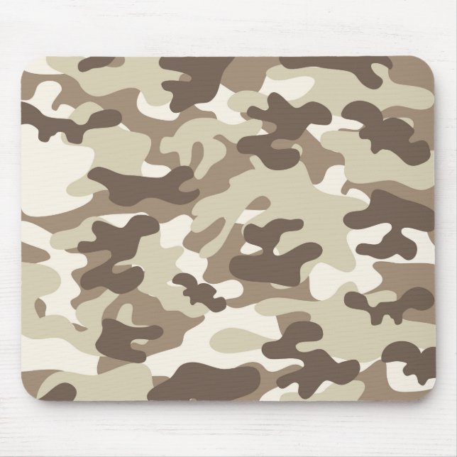 Brown Camo Design Mouse Mat (Front)