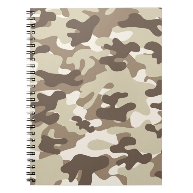 Brown Camo Design Notebook (Front)
