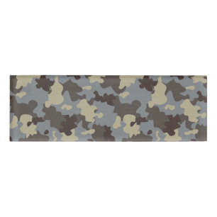 Brown camo name tag