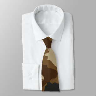 Brown Camo Neck Tie