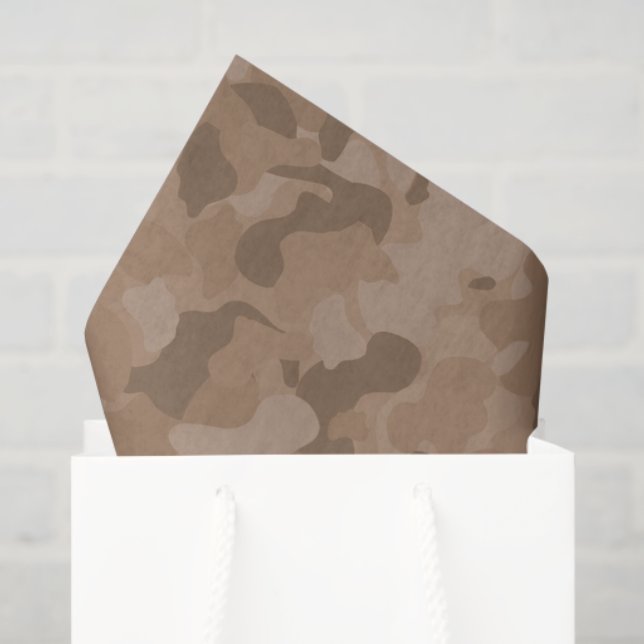 Brown camo pattern baby boy tissue paper (Gift Bag)
