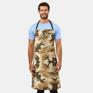 Brown Camouflage Business Apron