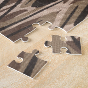 Brown Camouflage Pattern Jigsaw Puzzle