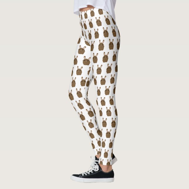 Brown Cartoon Bunny Leggings (Left)