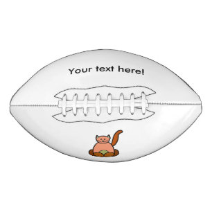 Brown cat cartoon american football