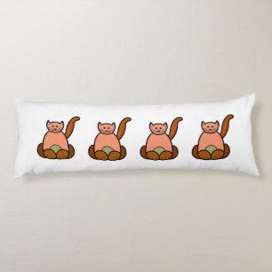 Brown cat cartoon body cushion