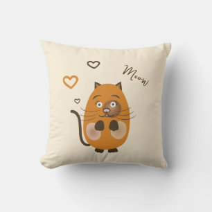 Brown cat cushion