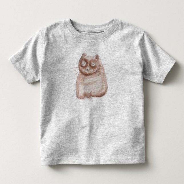 Brown cat toddler t-shirt (Front)