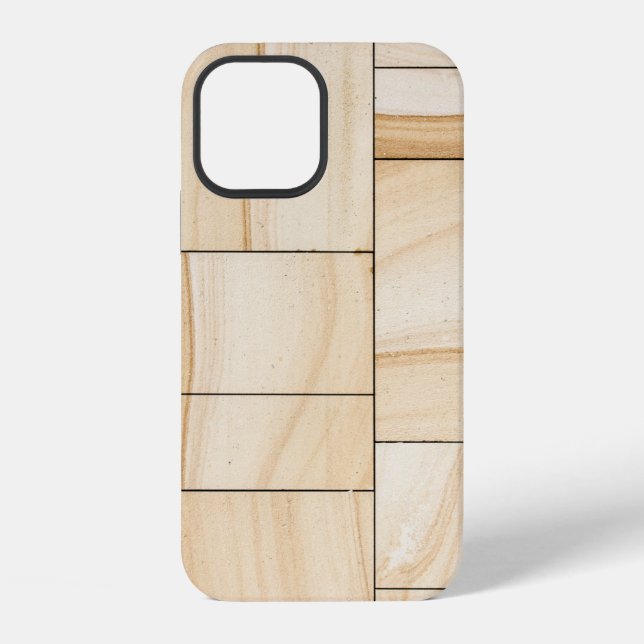 Brown ceramic tiles collage iPhone case (Back)