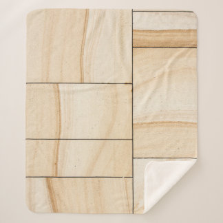 Brown ceramic tiles collage sherpa blanket