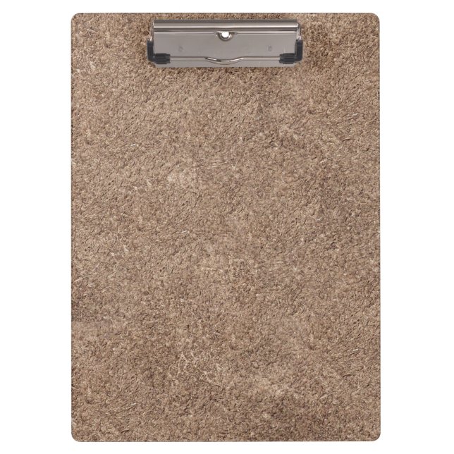 Brown Chamois Texture Print Clipboard (Front)