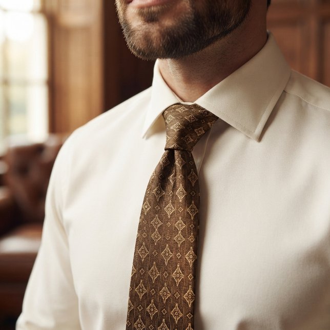 Brown Champagne Art Deco Tie (Creator Uploaded)