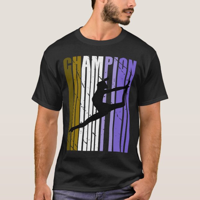 Brown Champion Of Dance Birthday Competition Compe T-Shirt (Front)
