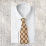 Brown Checkerboard Tie<br><div class="desc">Brown Checkerboard</div>