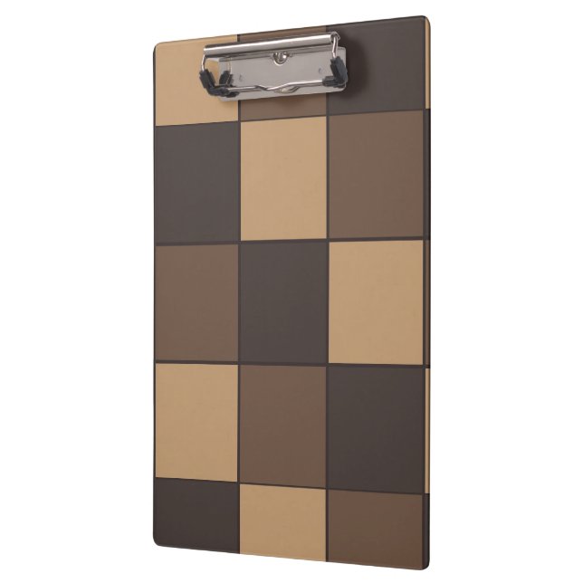 Brown Checkers Clipboard (Left)