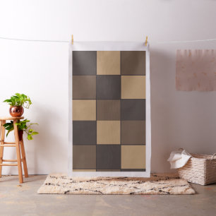 Brown Checkers Fabric