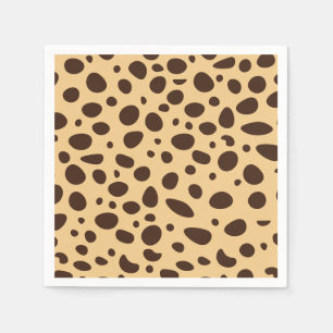 Brown Cheetah Print Napkin