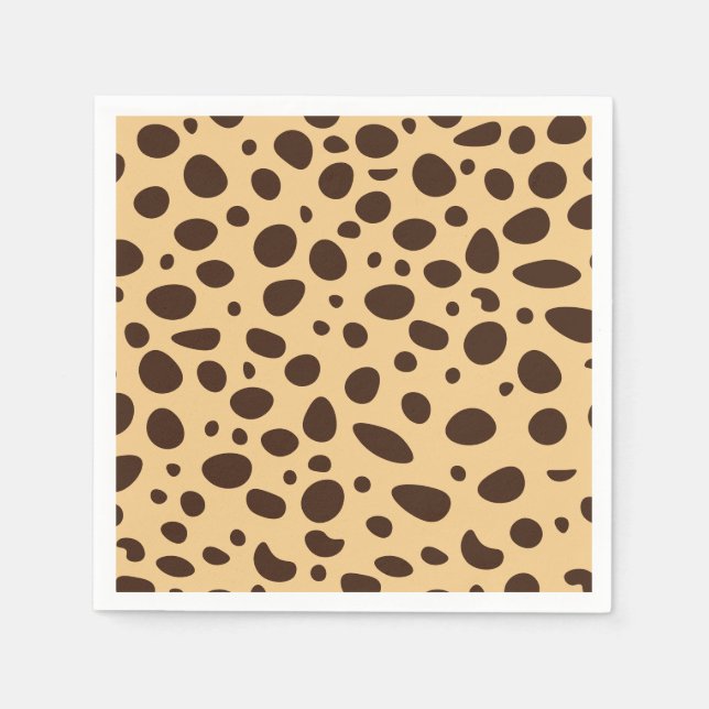 Brown Cheetah Print Napkin (Front)