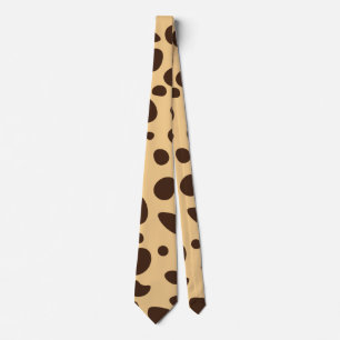 Brown Cheetah Print Tie