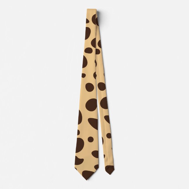 Brown Cheetah Print Tie (Front)