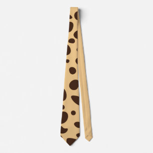 Brown Cheetah Print Tie