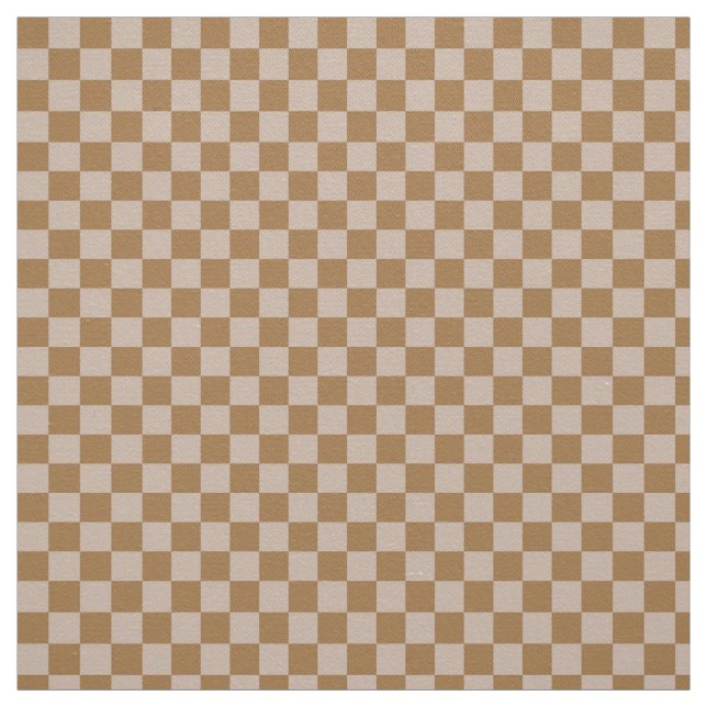 Brown Chequerboard Fabric (Swatch)