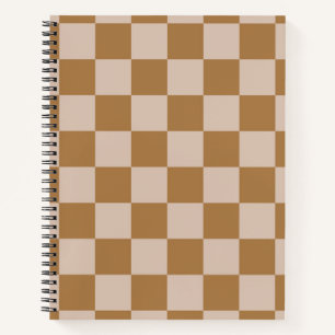 Brown Chequerboard Notebook