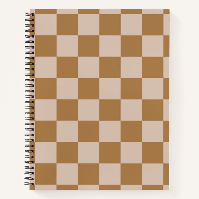 Brown Chequerboard Notebook (Front)
