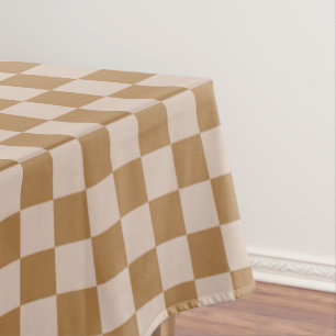 Brown Chequerboard Tablecloth