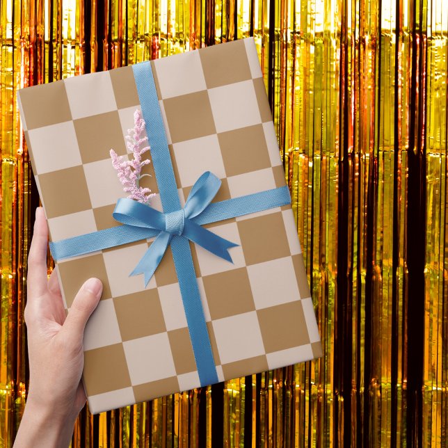 Brown Chequerboard Wrapping Paper (Creator Uploaded)