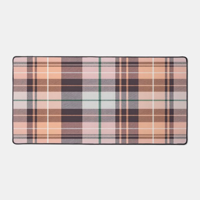 Brown chequered desk mat (Front)