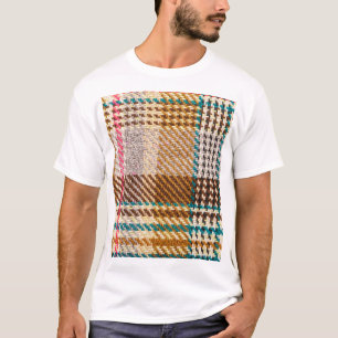 Brown chequered fabric, Scottish wool. T-Shirt