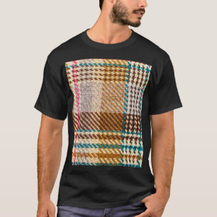Brown chequered fabric, Scottish wool. T-Shirt