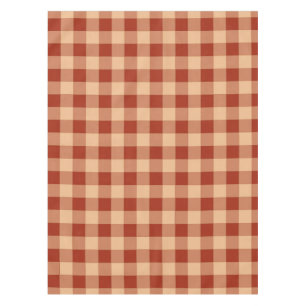 Brown Chequered Gingham Pattern Tablecloth