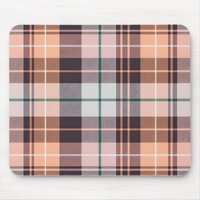 Brown chequered mouse mat (Front)