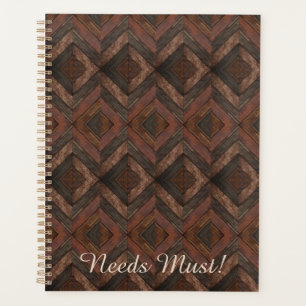 Brown Chevron Wood Pattern   You Customise Planner
