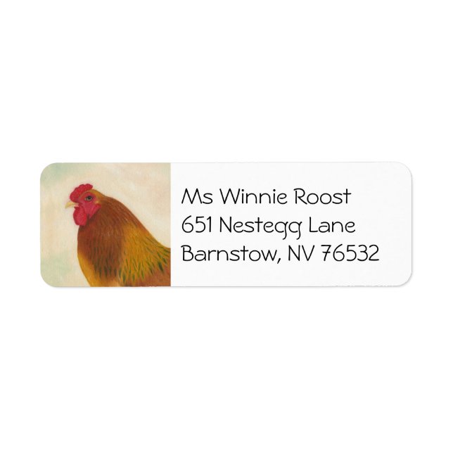 Brown Chicken address label (Front)