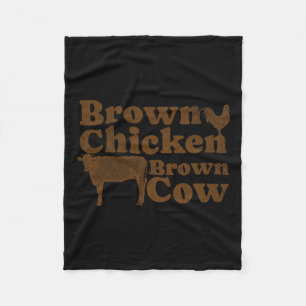 Brown Chicken Brown Cow 1970s Music Bow Chicka Wow Fleece Blanket