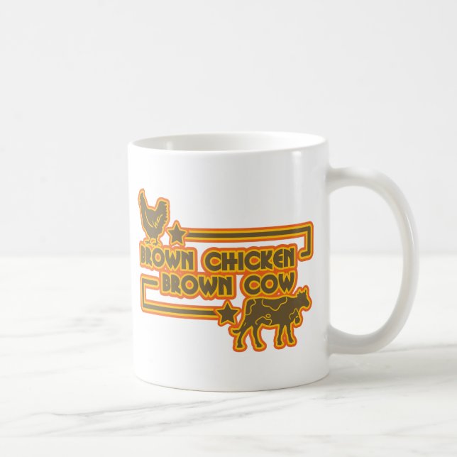 Brown Chicken Brown Cow Coffee Mug (Right)
