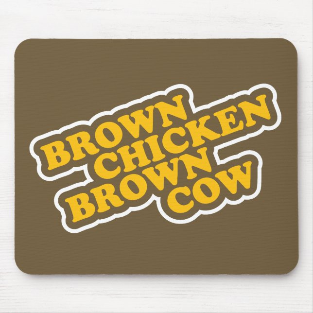Brown Chicken Brown Cow Mouse Mat (Front)
