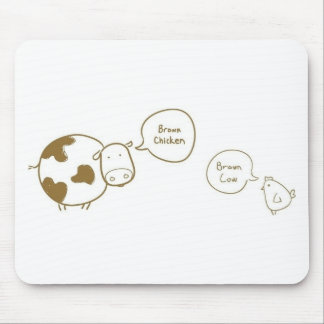 brown chicken brown cow mouse mat