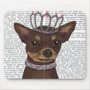 Brown Chihuahua And Tiara Mouse Mat