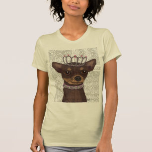 Brown Chihuahua And Tiara T-Shirt